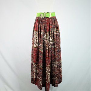 Vintage Ralph Lauren Long Paisely Fall Colors Maxi